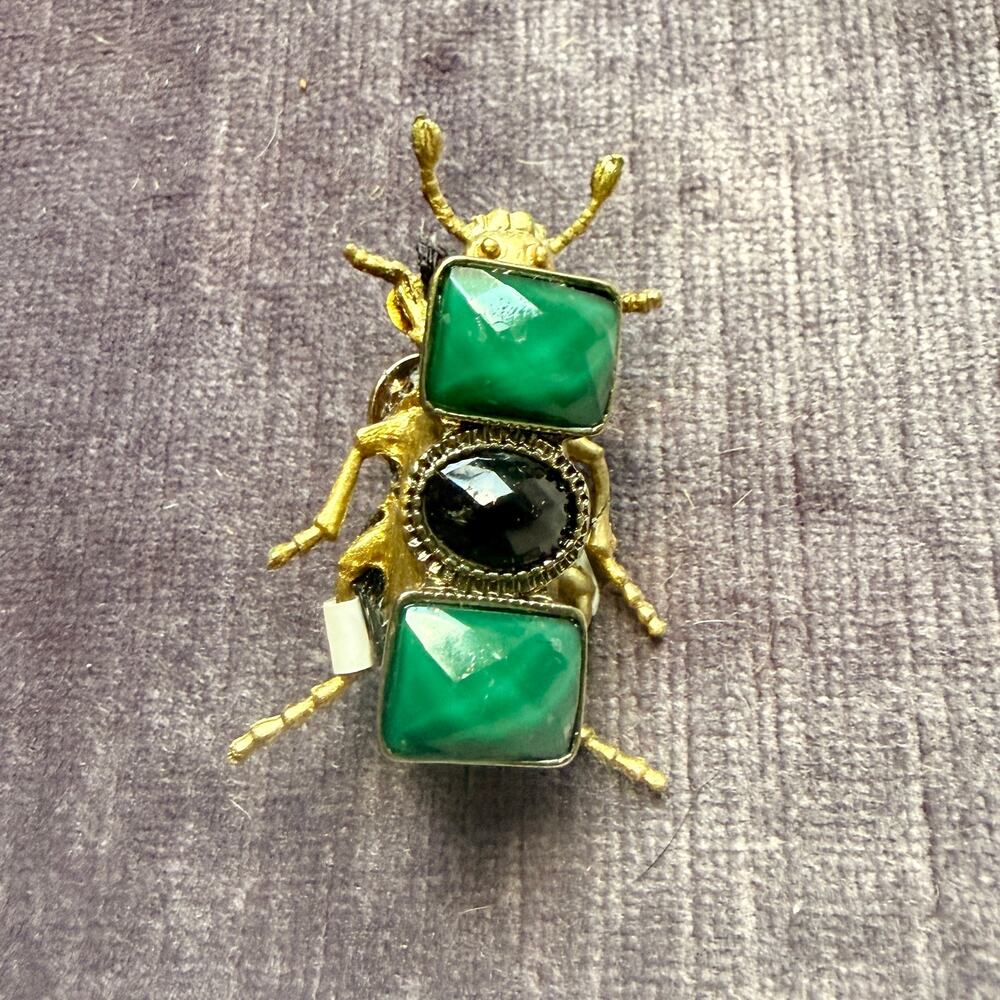 Luz de la Luna Beetle Brooch NWT
